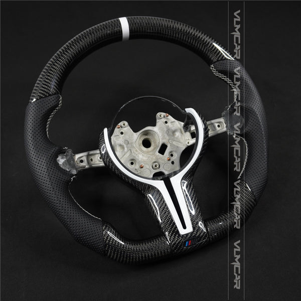 Private custom carbon fiber steering wheel for bmw M3/M4/M2/F80/F82/F83/F87/with perforated leather