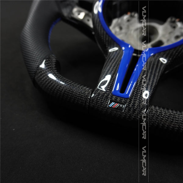 Private custom carbon fiber steering wheel for bmw M3/M4/M2/F80/F82/F83/F87/with perforated leather