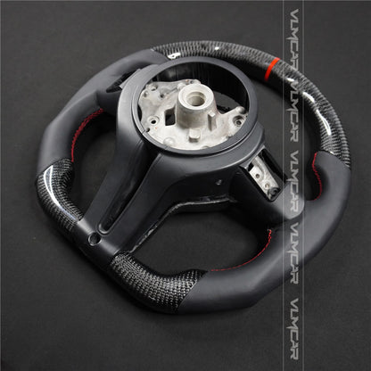 Private custom carbon fiber steering wheel for bmw M3/M4/M2/F80/F82/F83/F87/with smooth leather