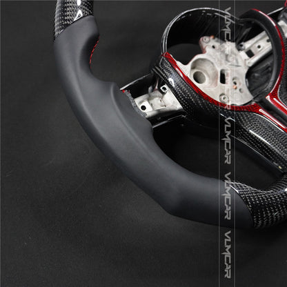 Private custom carbon fiber steering wheel for bmw M3/M4/M2/F80/F82/F83/F87/with smooth leather