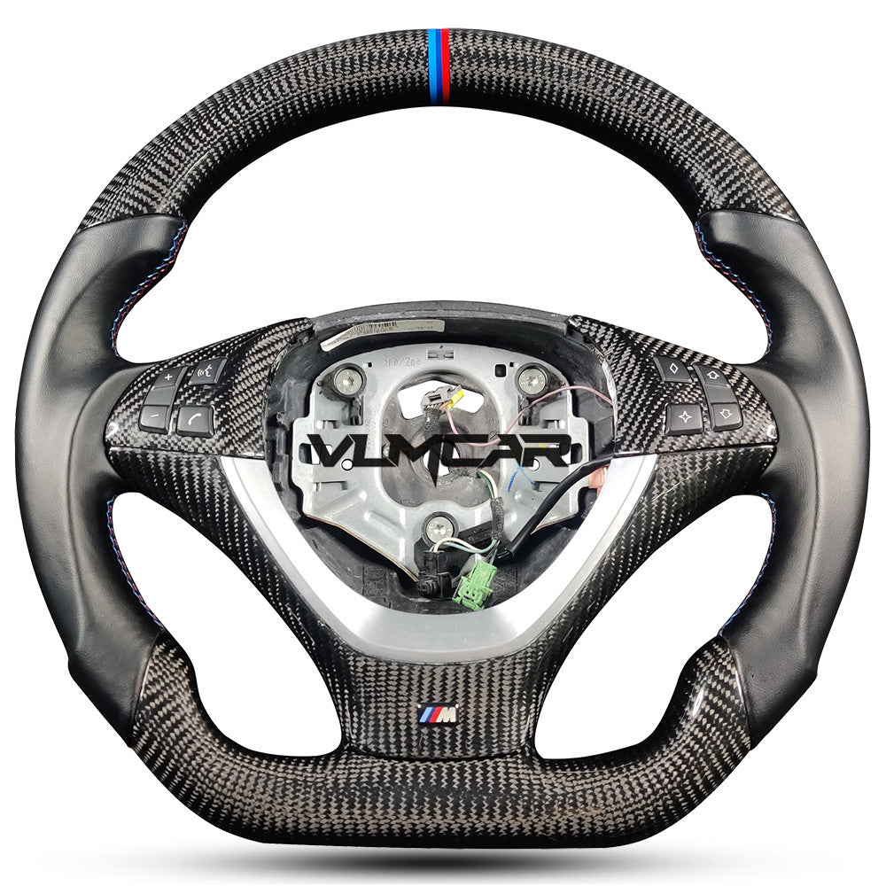 Private custom carbon fiber steering wheel for bmw X5 /X6/E70/E71 /without paddles holes