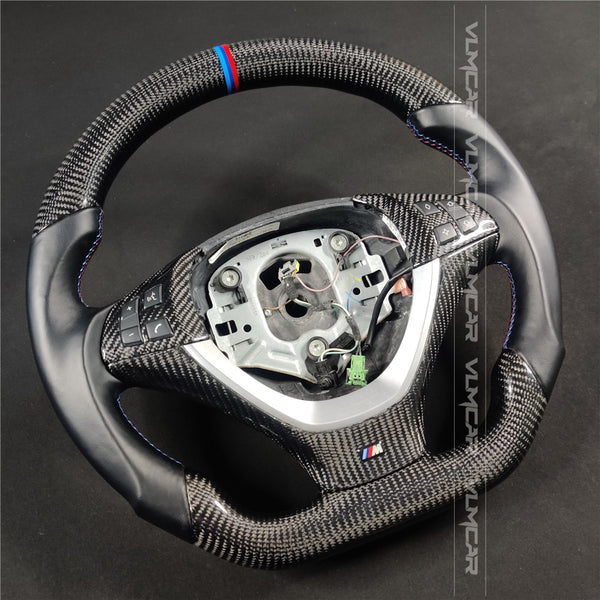 Private custom carbon fiber steering wheel for bmw X5 /X6/E70/E71 /without paddles holes