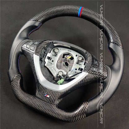 Private custom carbon fiber steering wheel for bmw X5 /X6/E70/E71 /without paddles holes