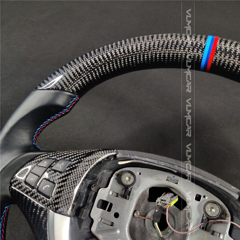 Private custom carbon fiber steering wheel for bmw X5 /X6/E70/E71 /without paddles holes