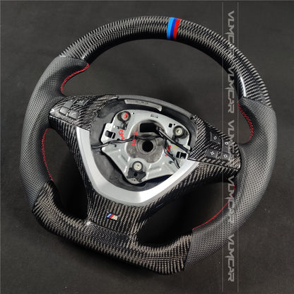 Private custom carbon fiber steering wheel for bmw X5 /X6/E70/E71 /without paddles holes