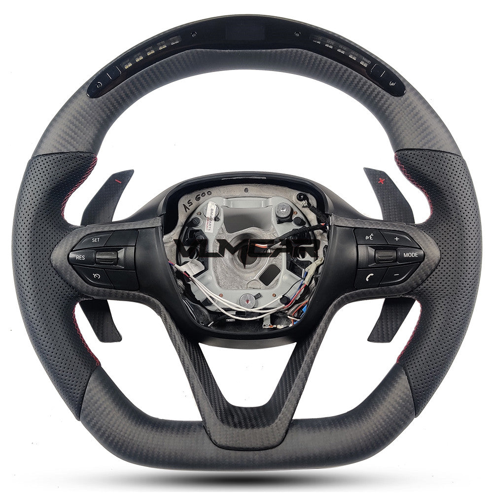 Private custom carbon fiber steering wheel for new bmw I8 with led display