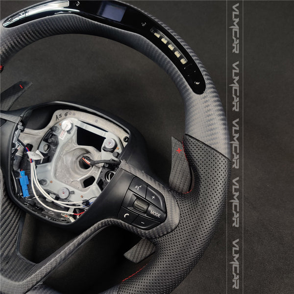 Private custom carbon fiber steering wheel for new bmw I8 with led display
