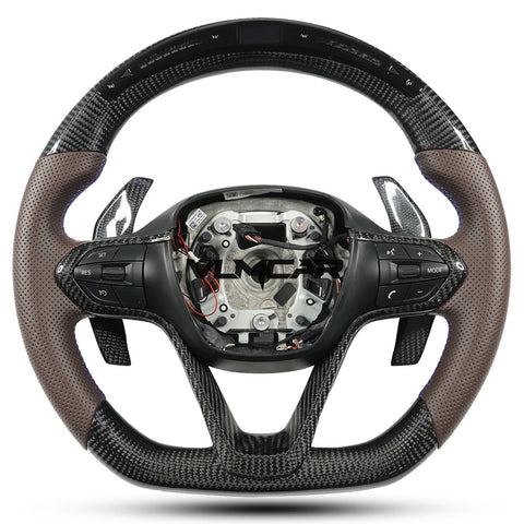 Private custom carbon fiber steering wheel for new bmw I8 with led display/with carbon shift paddles