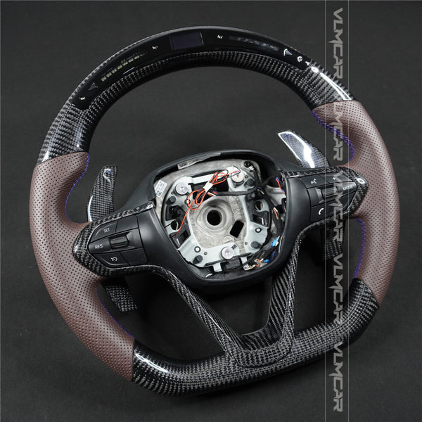 Private custom carbon fiber steering wheel for new bmw I8 with led display/with carbon shift paddles