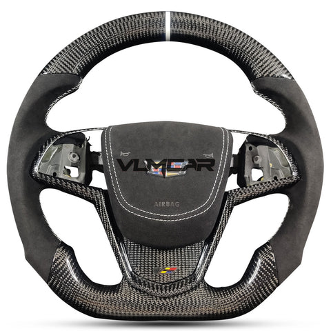 Private custom carbon fiber steering wheels with alcantara  for Cadillac ATS /CTS -V3/with airbag cover