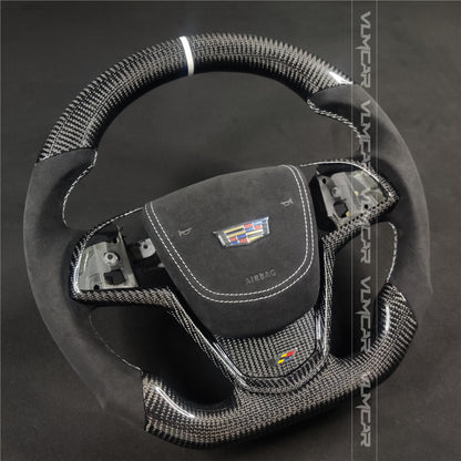 Private custom carbon fiber steering wheels with alcantara  for Cadillac ATS /CTS -V3/with airbag cover