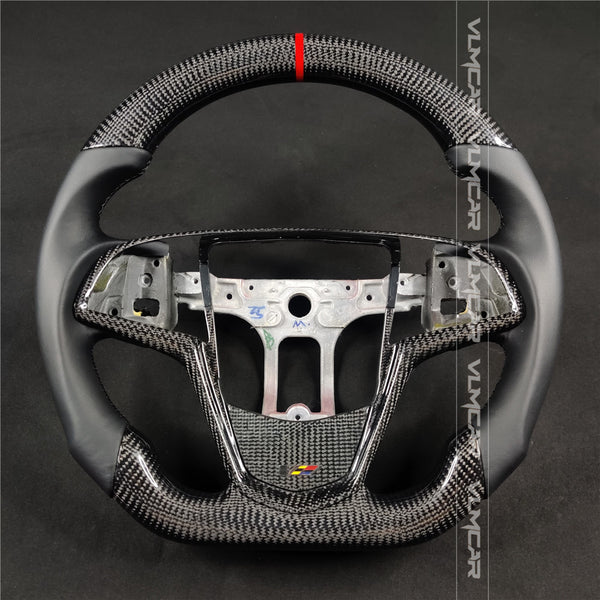Private custom carbon fiber steering wheels with leather for Cadillac ATS /CTS -V3