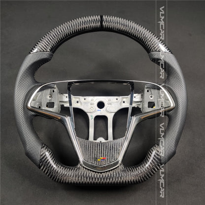 Private custom carbon fiber steering wheels with leather for Cadillac ATS /CTS -V3