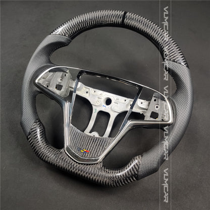 Private custom carbon fiber steering wheels with leather for Cadillac ATS /CTS -V3