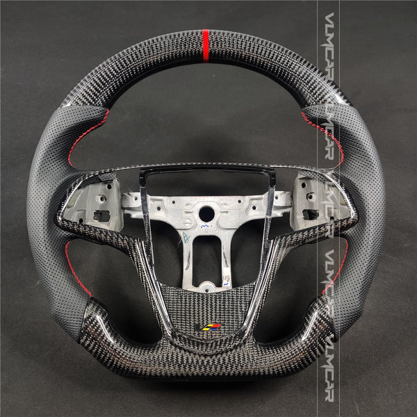 Private custom carbon fiber steering wheels with leather for Cadillac ATS /CTS -V3