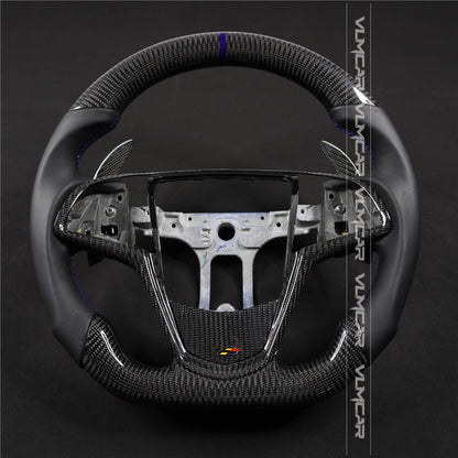 Private custom carbon fiber steering wheels with leather for  Cadillac ATS /CTS -V3/with carbon shift paddles