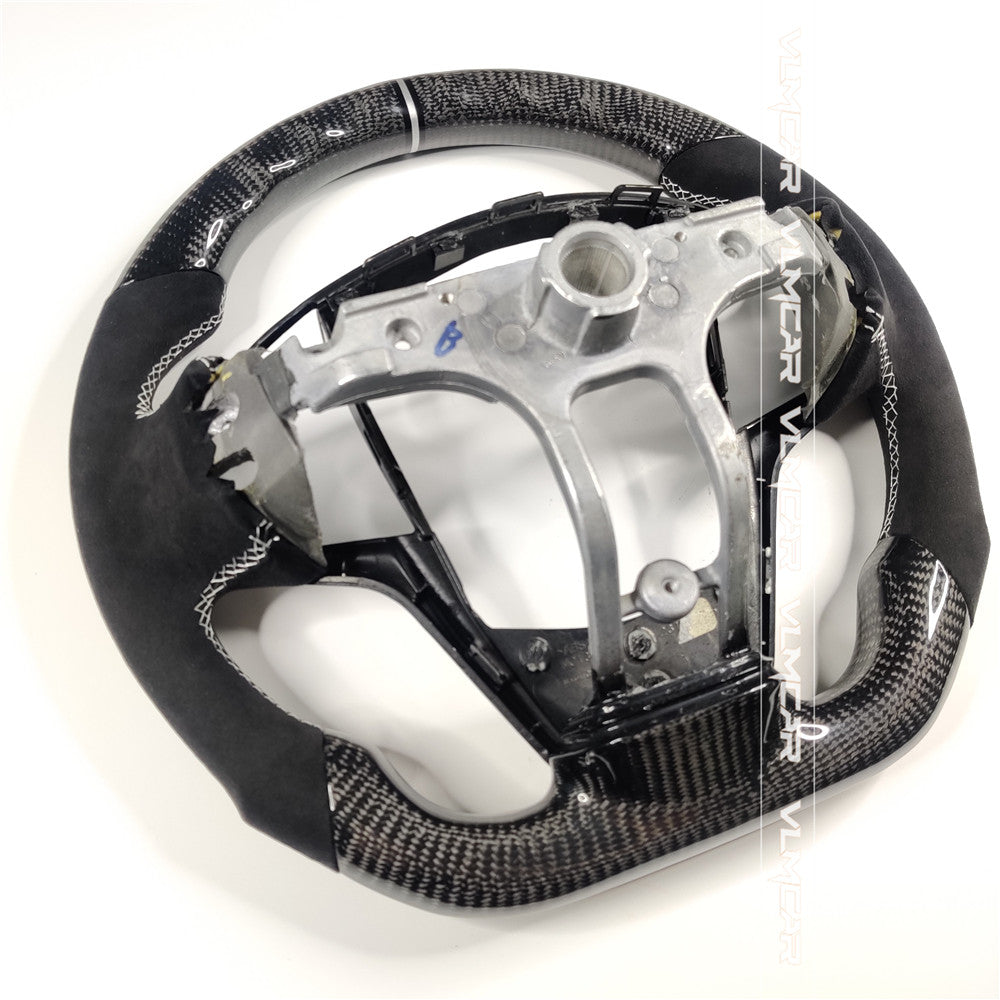 Private custom carbon fiber steering wheels with suede for Cadillac ATS /CTS -V3