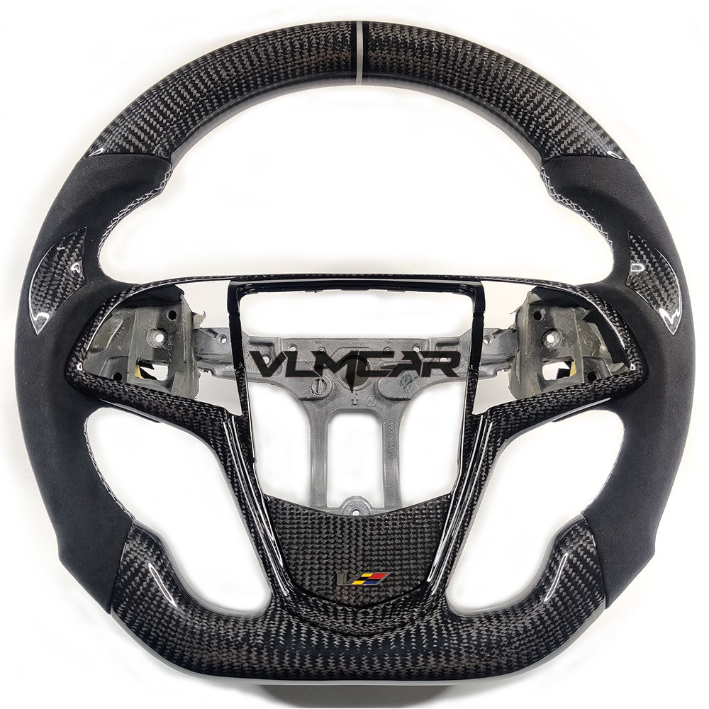 Private custom carbon fiber steering wheels with suede for Cadillac ATS /CTS -V3