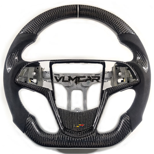 Private custom carbon fiber steering wheels with suede for Cadillac ATS /CTS -V3