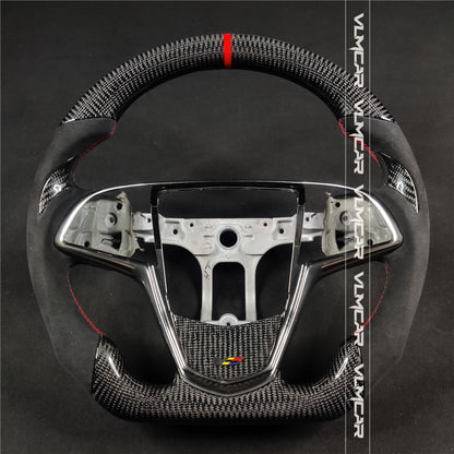 Private custom carbon fiber steering wheels with suede for Cadillac ATS /CTS -V3