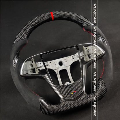 Private custom carbon fiber steering wheels with suede for Cadillac ATS /CTS -V3