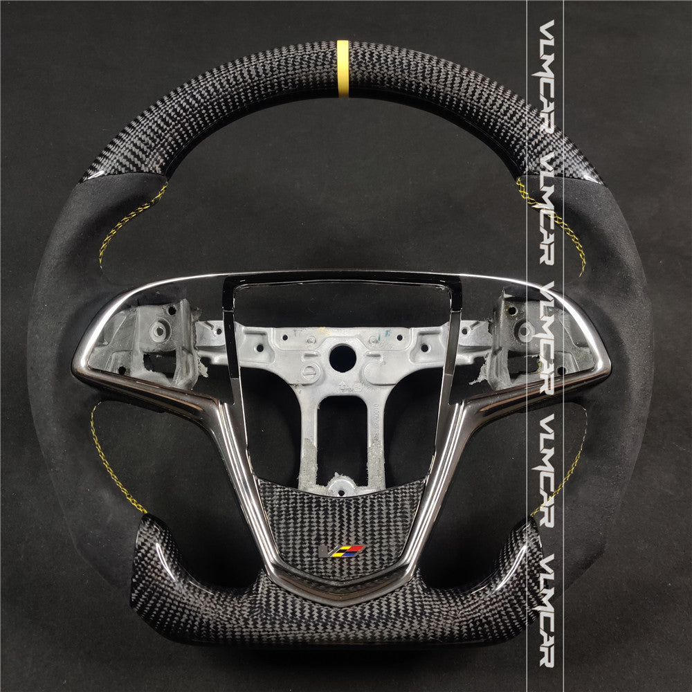 Private custom carbon fiber steering wheels with suede for Cadillac ATS /CTS -V3