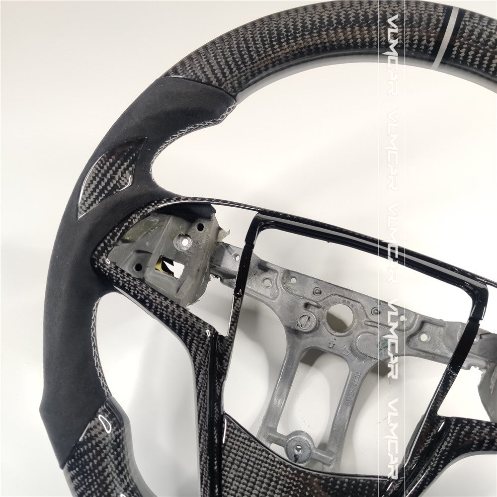 Private custom carbon fiber steering wheels with suede for Cadillac ATS /CTS -V3