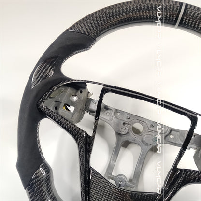 Private custom carbon fiber steering wheels with suede for Cadillac ATS /CTS -V3