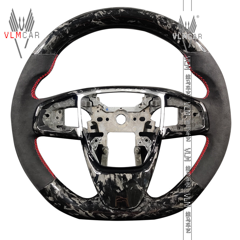 Private custom carbon fiber steering wheel/trims for Honda Civic Fc1