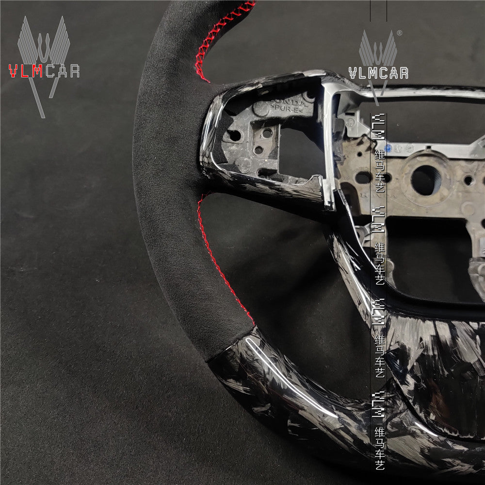 Private custom carbon fiber steering wheel/trims for Honda Civic Fc1