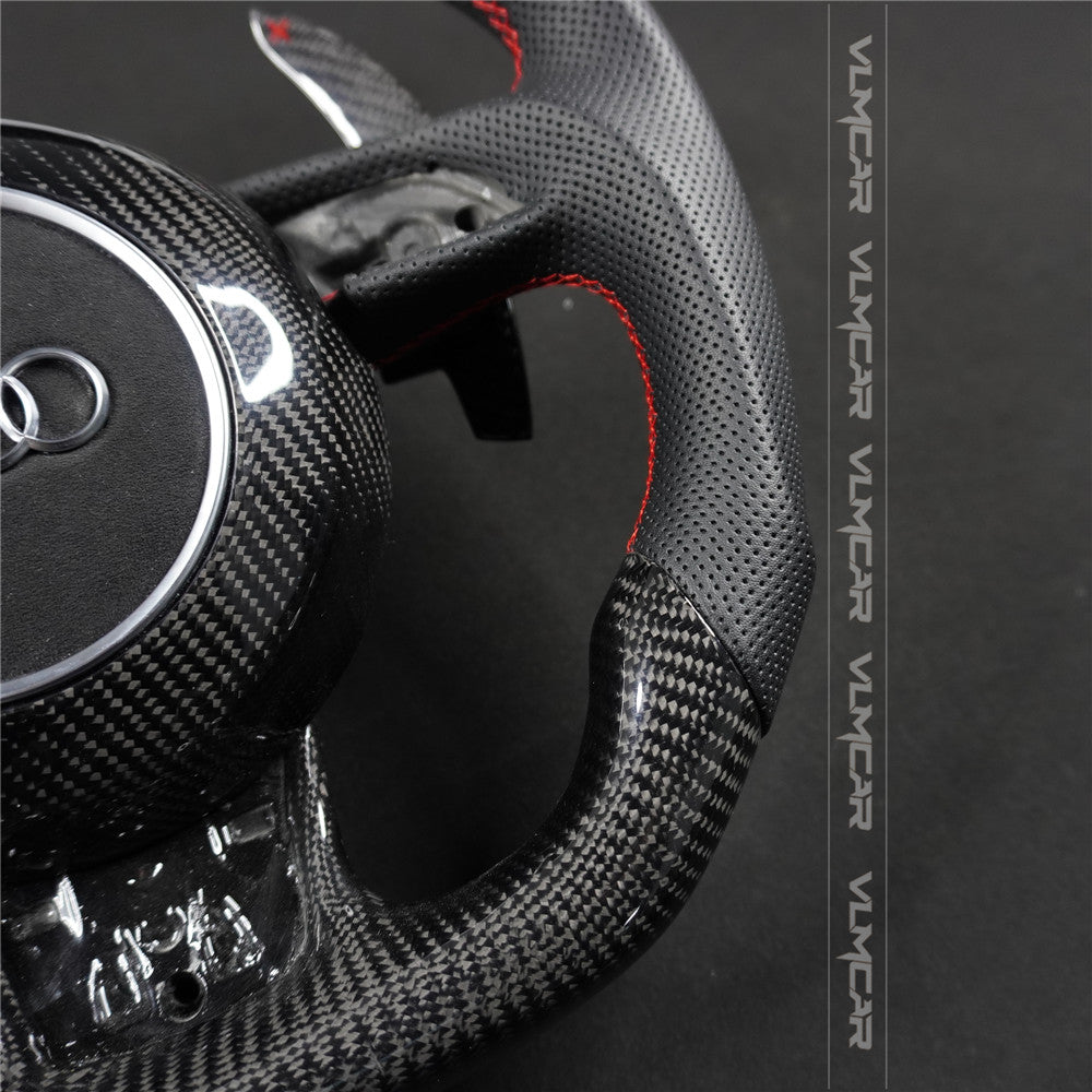 Private custom carbon fiber steering wheel with LED display for audi A1/A6/A7/S/RS/with airbag cover