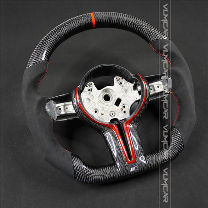 Private custom carbon fiber steering wheel with LED display for bmw M3/M4/M2/F80/F82/F83/F87/with suede