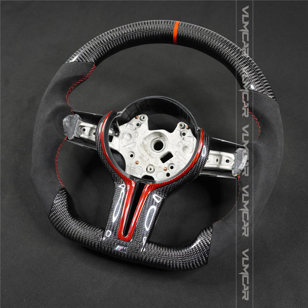 Private custom carbon fiber steering wheel with LED display for bmw M3/M4/M2/F80/F82/F83/F87/with suede