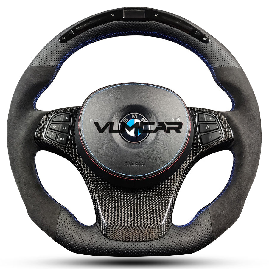 Private custom carbon fiber steering wheel with LED display  for bmw X5/E53