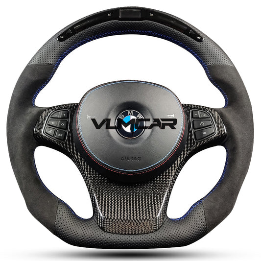 Private custom carbon fiber steering wheel with LED display  for bmw X5/E53