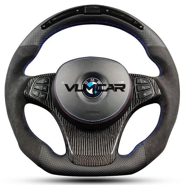 Private custom carbon fiber steering wheel with LED display  for bmw X5/E53