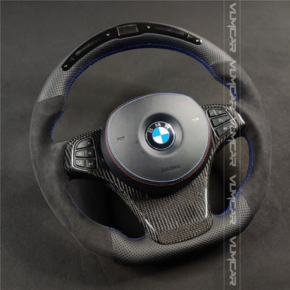 Private custom carbon fiber steering wheel with LED display  for bmw X5/E53