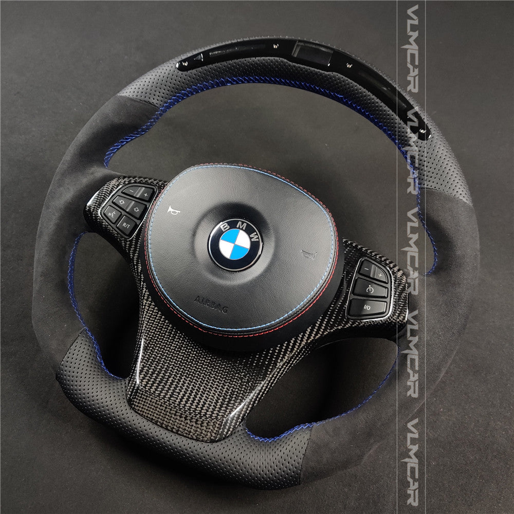 Private custom carbon fiber steering wheel with LED display  for bmw X5/E53