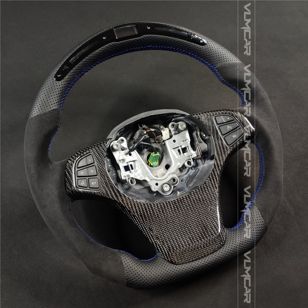 Private custom carbon fiber steering wheel with LED display  for bmw X5/E53