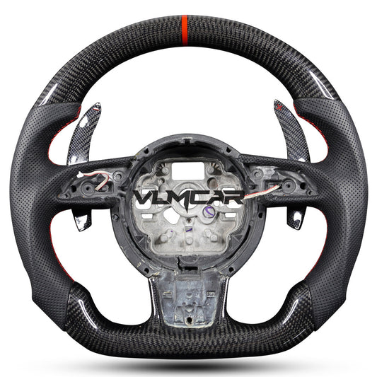 Private custom carbon fiber steering wheel with leather for audi A1/A3/A6/A7/S/RS/with shift paddles