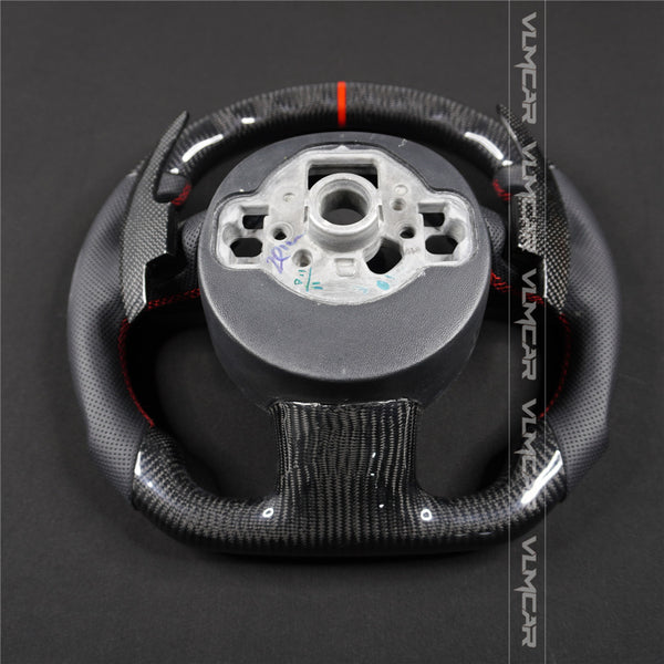Private custom carbon fiber steering wheel with leather for audi A1/A3/A6/A7/S/RS/with shift paddles