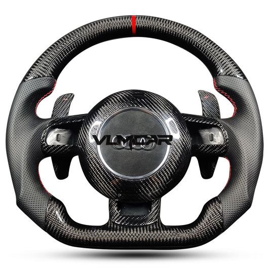 Private custom carbon fiber steering wheel with leather for audi A3/s3/8P/TT/R8