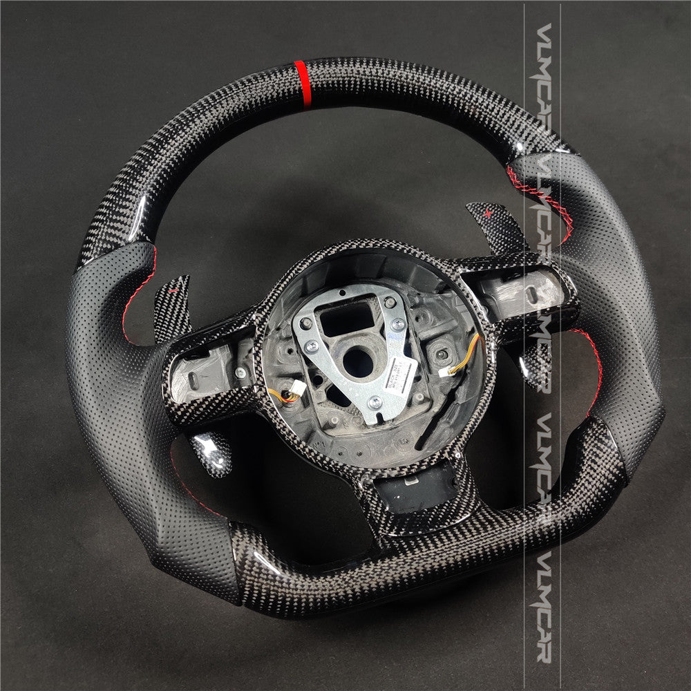 Private custom carbon fiber steering wheel with leather for audi A3/s3/8P/TT/R8