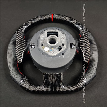 Private custom carbon fiber steering wheel with leather for audi A3/s3/8P/TT/R8