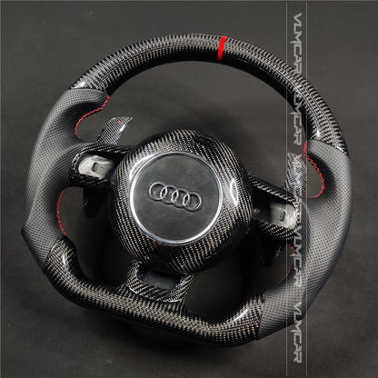 Private custom carbon fiber steering wheel with leather for audi A3/s3/8P/TT/R8