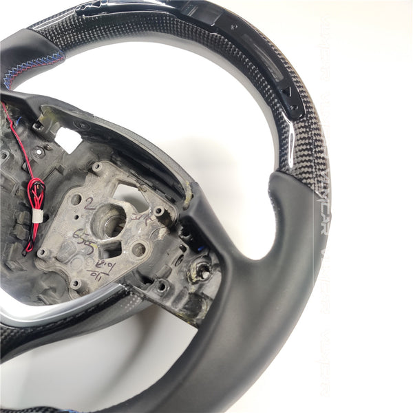Private custom carbon fiber steering wheel with led display for 5 series /F10