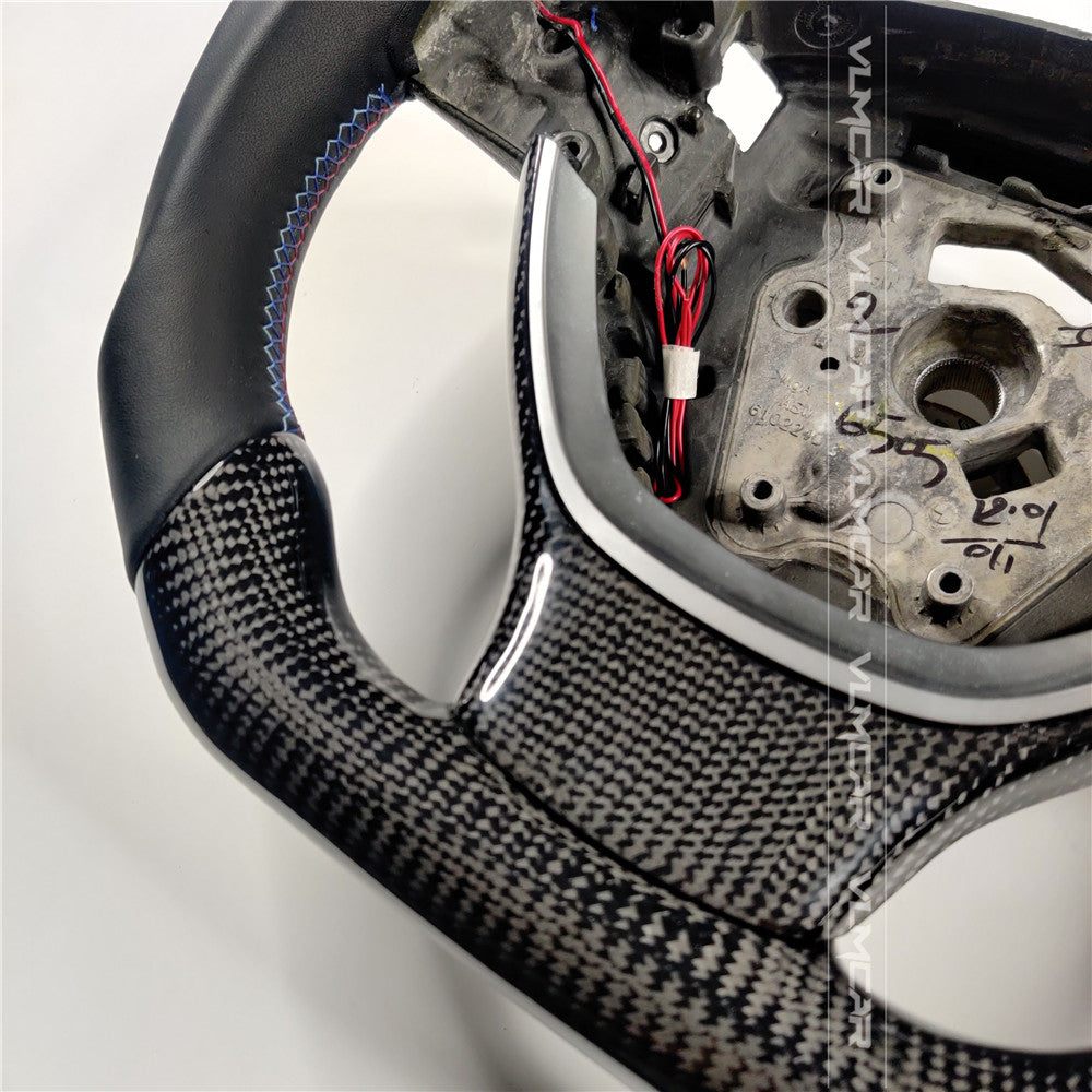 Private custom carbon fiber steering wheel with led display for 5 series /F10