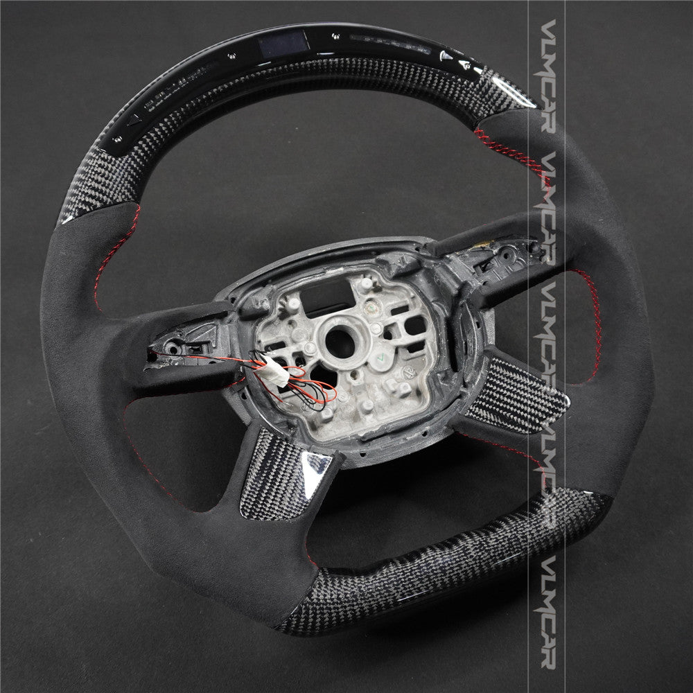 Private custom carbon fiber steering wheel with led display for audi A6/A7/A8/S/RS/Q3/Q5/Q7