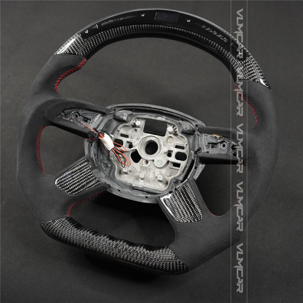 Private custom carbon fiber steering wheel with led display for audi A6/A7/A8/S/RS/Q3/Q5/Q7