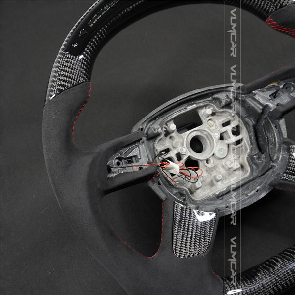Private custom carbon fiber steering wheel with led display for audi A6/A7/A8/S/RS/Q3/Q5/Q7